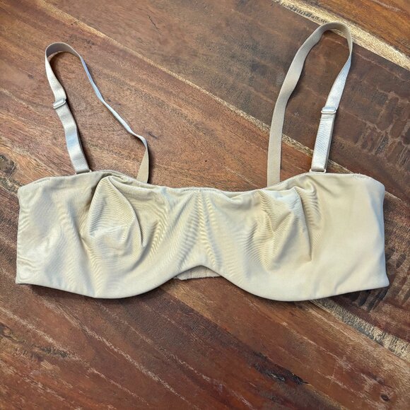 Lilyette Womens Minimizer Bra Hook & Eye‎ Adjustable Strap Beige Size 36C - Picture 1 of 4